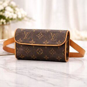 Louis Vuitton Pochette Florentine Monogram Belt Bag Waist Bag Crossbody Vintage